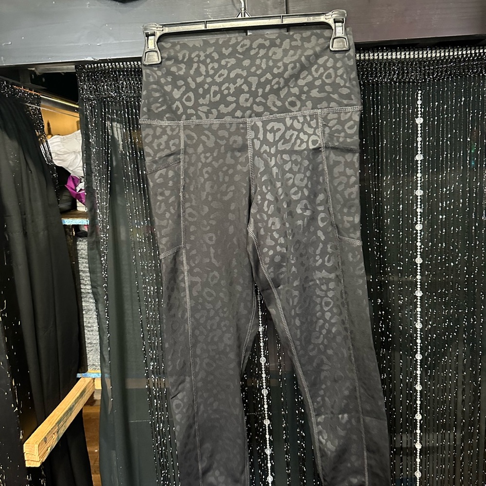 Black Leopard Print Leggings